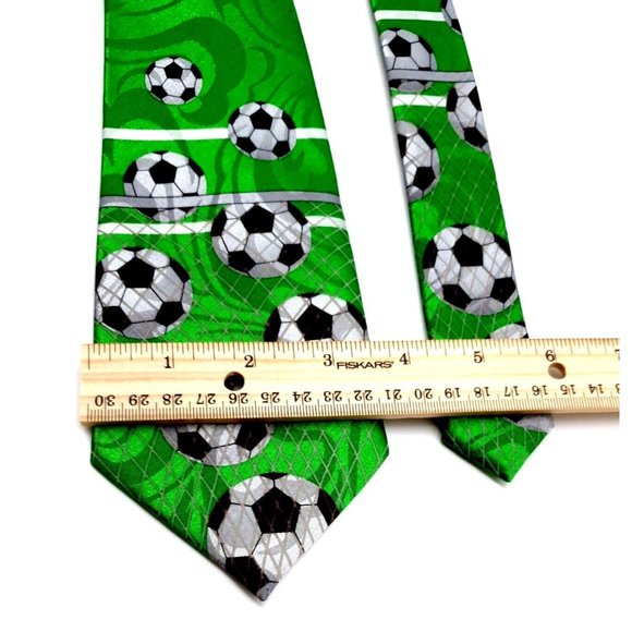 Steven Harris Mens Tie Soccer Game Balls Goal Office Casual Sport Dad Gift - Picture 3 of 5